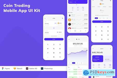 Coin Trading Mobile App UI Kit