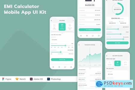 EMI Calculator Mobile App UI Kit