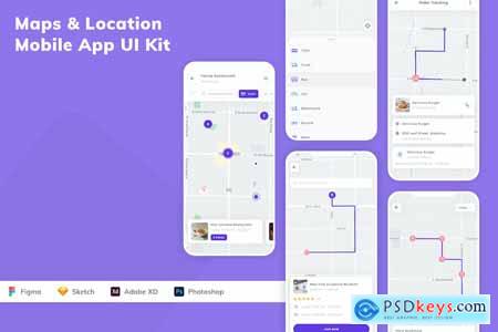 Maps & Location Mobile App UI Kit