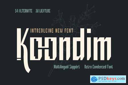 Koondim  Retro Condensed Font