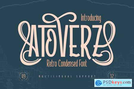 Atoverz  Retro Condensed Font