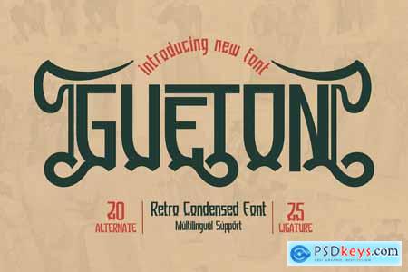 Gueton  Retro Condensed Font