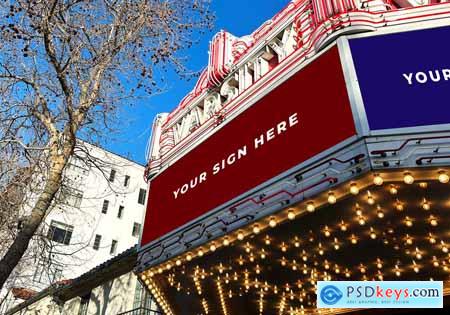Theater Sign Mockup