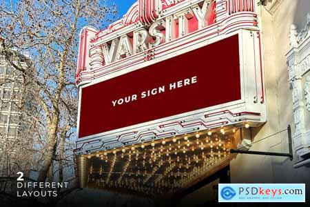 Theater Sign Mockup