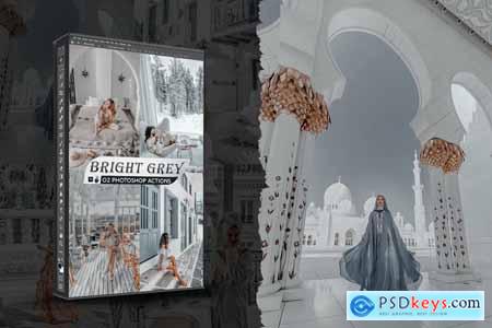 Bright Grey Photoshop Actions