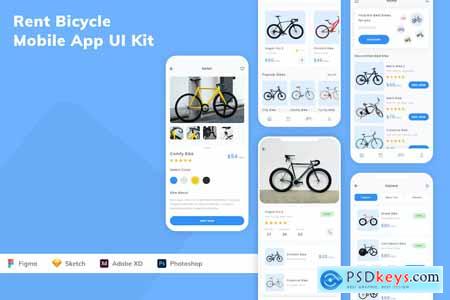 Rent Bicycle Mobile App UI Kit