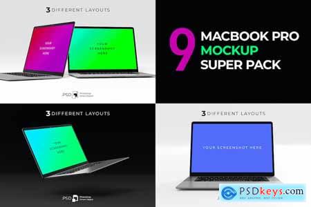 Macbook Pro Mockup Super Pack