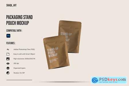 Packaging Stand Pouch Mockup
