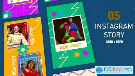 Funky Style Instagram Story Frames After Effects Template 45086719
