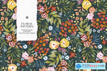 Watercolor Floral Pattern 18