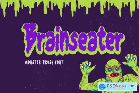 Brainseater - Monster Brush Font
