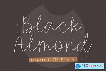Black Almond Script Font