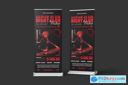 Night Club Roll Up Banner Template