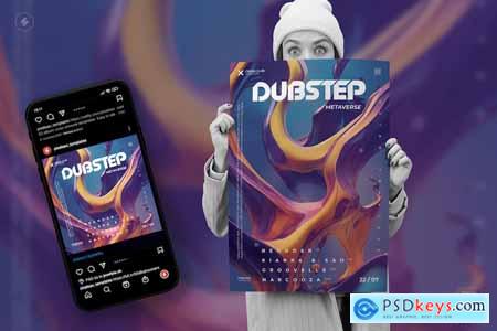 Dubstep  Abstract Poster, Flyer Template