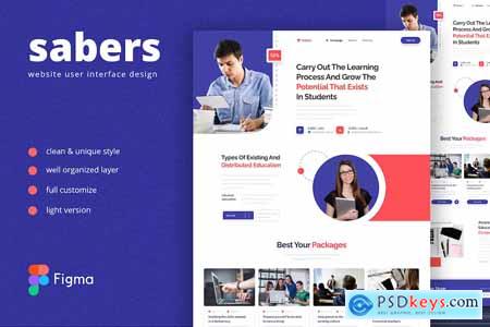 Sabers – Learning Landing Page Template