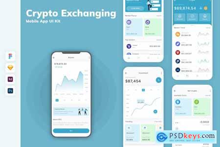 Crypto Exchanging Mobile App UI Kit