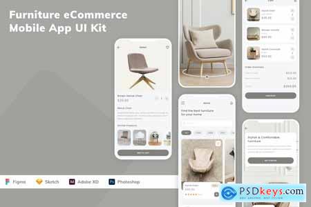 Furniture eCommerce Mobile App UI Kit