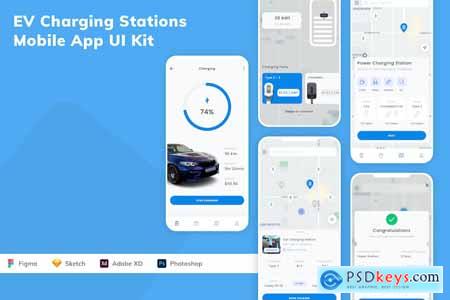 EV Charging Stations Mobile App UI Kit
