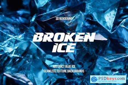 Blue Broken Ice Seamless Texture Backgrounds