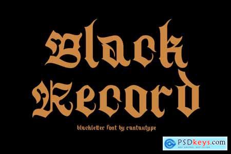 Black Record Blackletterfont
