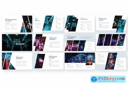 Rative Creative Cyber Punk Business PowerPoint