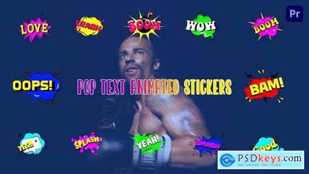 Pop Text Stickers Element Premiere Pro Template 44674578