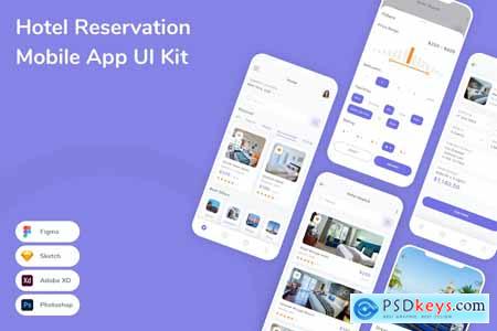 Hotel Reservation Mobile App UI Kit
