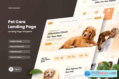 Petopia - Pet Care Landing Page UI Kits