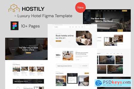 Hostily - Luxury Hotel Figma Template