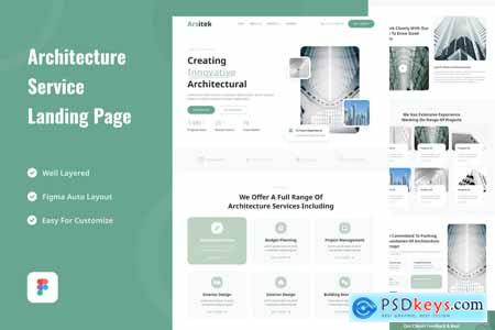 Architecture Service Landing Page Website Design