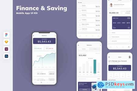Finance & Saving Mobile App UI Kit