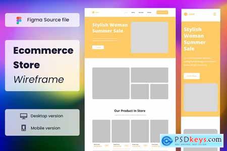 Ecommerce Store Wireframe Website
