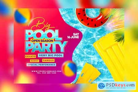 Summer Pool Party Flyer 88NAVSU
