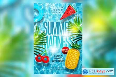 Summer Pool Party Flyer XP7T2VS