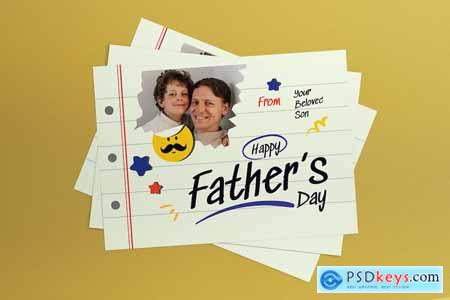 Beige Doodle Father's Day Greeting Card