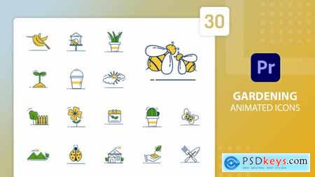 Gardening Animated Icons Premiere Pro MOGRT 44652264
