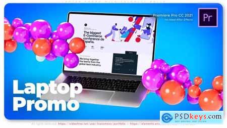 Laptop Promo With Colorful Balls 44617726