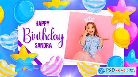 Happy Birthday Sandra Slideshow (MOGRT) 44626777