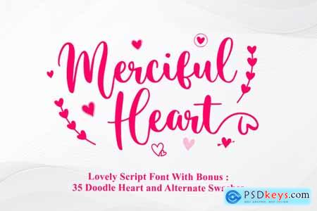 Merciful Heart  Lovely Font With Bonus