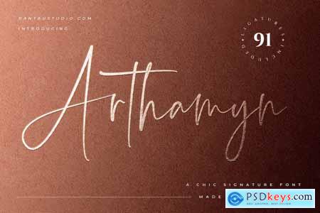 Arthamyn A Chic Signature Font