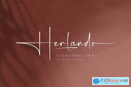 Herlando Signature Font