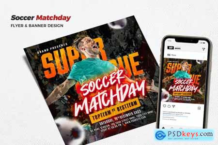 Soccer Matchday Flyer And Social Media Promotion