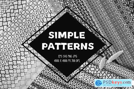 Black and white geometric patterns bundle