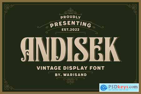 Andisek - Vintage Font