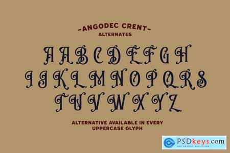 Angodec Crent - Vintage Font