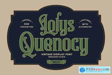 Lolys Quenocy - Vintage Font