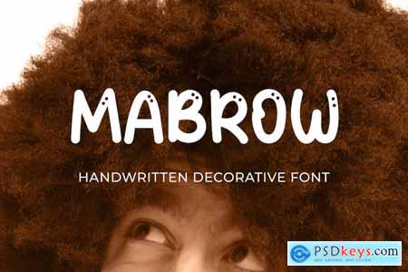 Mabrow - Handwritten Decorative Font