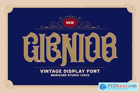 Gieniob - Vintage Font