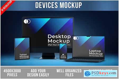 Devices Mockup in Dark Background