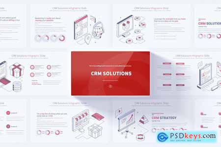 CRM Solutions - PowerPoint Infographics Slides